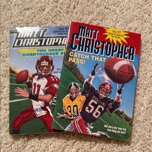 Matthew Christopher Children's Football Book Duo - Blue, Red, Green Covers
